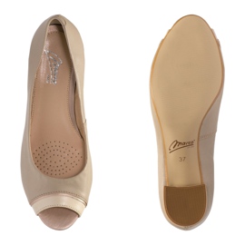 Marco Shoes Beige 1093P pumput avoimilla varpailla 2