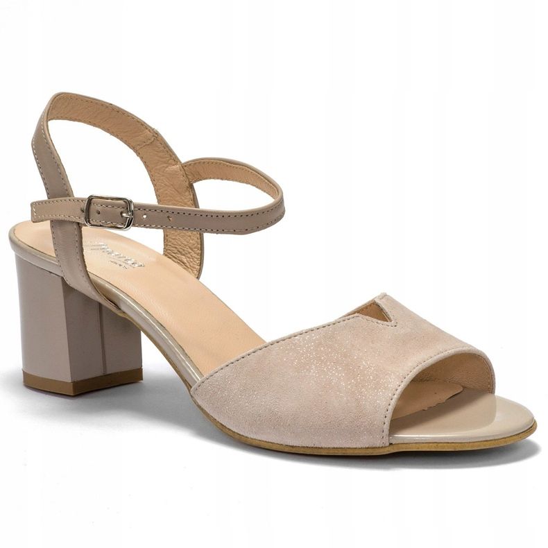 Marco Shoes Beige sandaalit 0624P mielenkiintoista nahkaa 1