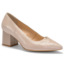 Marco Shoes Beige 1038P kengät, joissa on vakaa kantapää 2