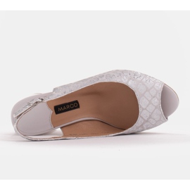 Marco Shoes Tyylikkäät naisten sandaalit, joissa metallinen aksentti hopea 4