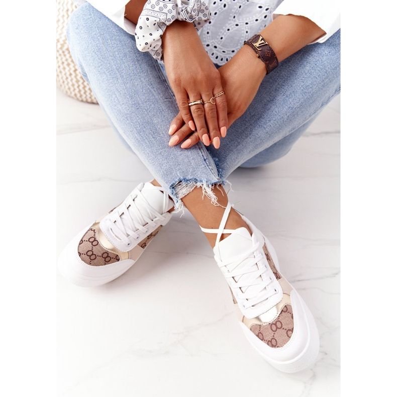 Urheilujalkineet Lenkkarit lavalla valkoinen ja kultainen Allisone 1