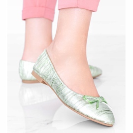 Vihreät kiiltävät naisten Ayris -ballerinat 1