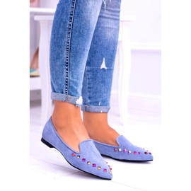 Lu Boo Blue Lords Iridescent Jets Suede Spike 128-A5 sininen 2