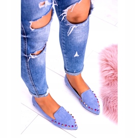 Lu Boo Blue Lords Iridescent Jets Suede Spike 128-A5 sininen 5