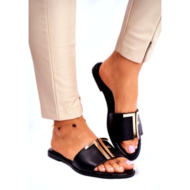 Tyylikkäät naisten tohvelit, musta Nicole Dilmah 1