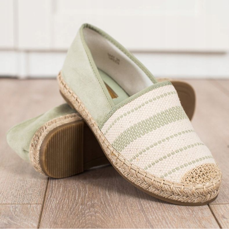 Ideal Shoes Espadrillot kuvioilla vihreä 1