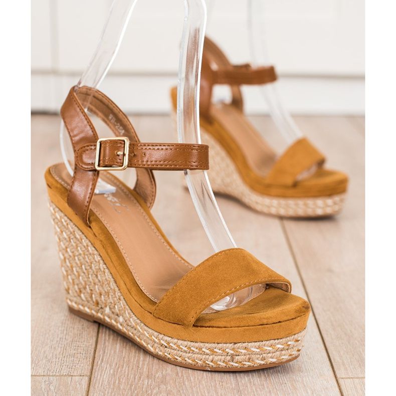SHELOVET Espadrilles On Wedge Sandaalit ruskea 1