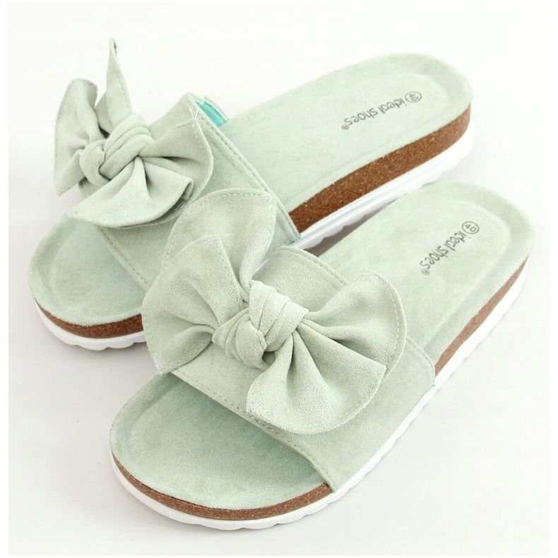 Aquamarine 7855 Vihreät tohvelit korkissa 1