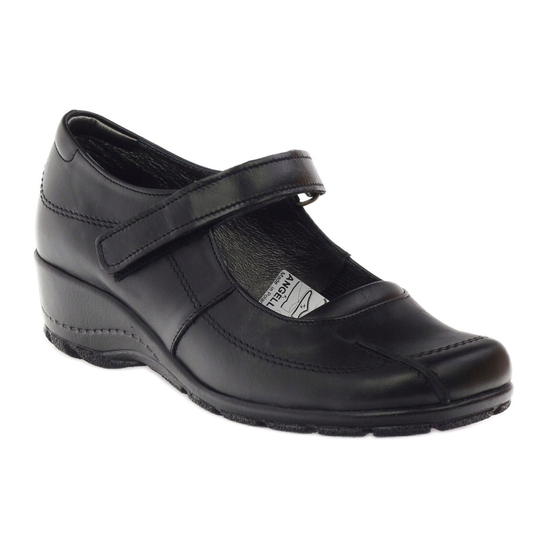 Pumput kiiloilla luonnonnahkaa Angello 371 musta 1