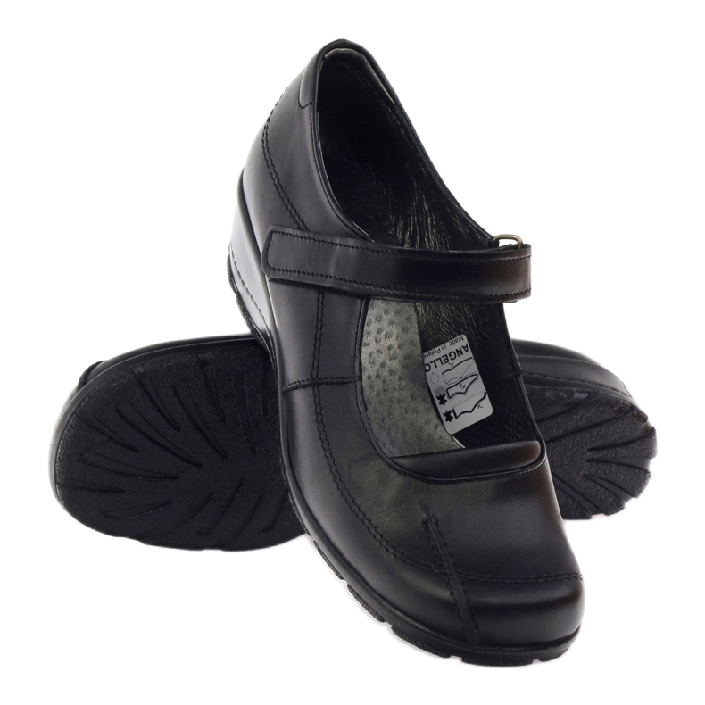 Pumput kiiloilla luonnonnahkaa Angello 371 musta 3