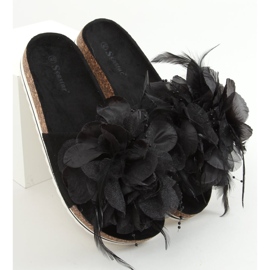 Musta korkkitossut kukilla CK113P Musta 1