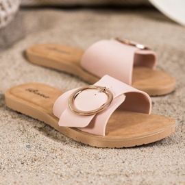 Bona Tossut koristeellisella soljella vaaleanpunainen 1