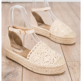 Sixth Sense Espadrillit, joissa on pitsi beige 1