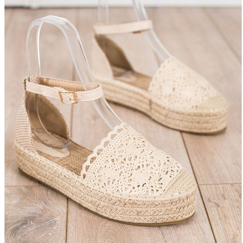 Sixth Sense Espadrillit, joissa on pitsi beige 1