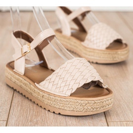 SHELOVET Punotut Espadrilles -sandaalit beige 1