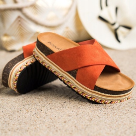 SHELOVET Oranssi tossut mokka 1