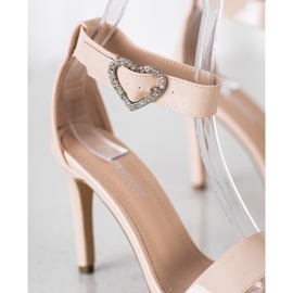 Diamantique Sandaalit korkokengillä koristeella beige 1