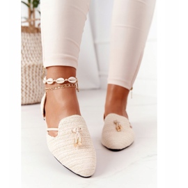 Ballerina Spitz punotulla viivalla Lu Boo Beige 1