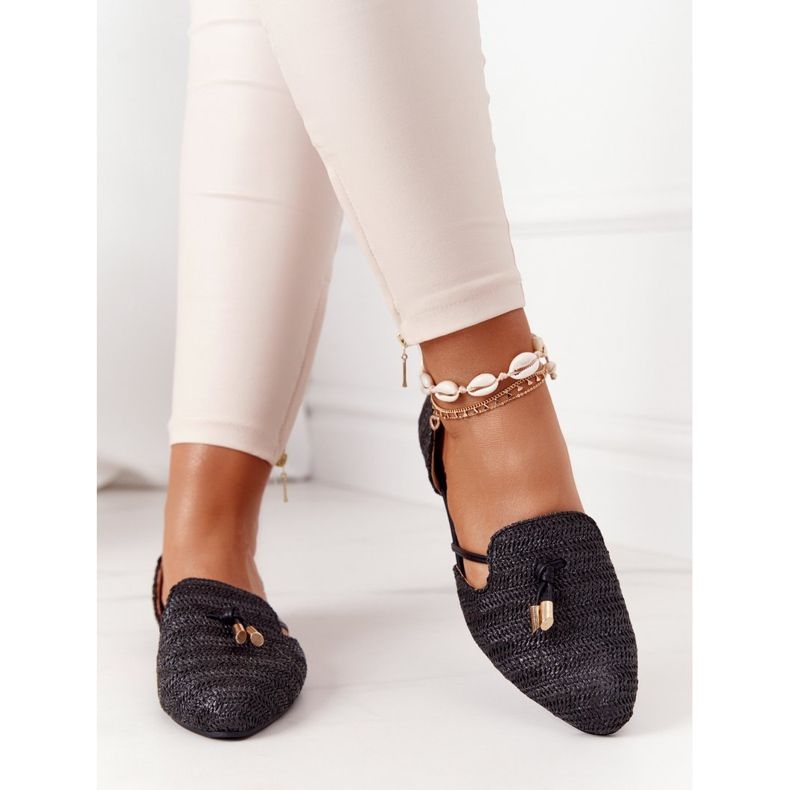 Ballerinat Spitzissä, punottu viiva Lu Boo Black musta 1