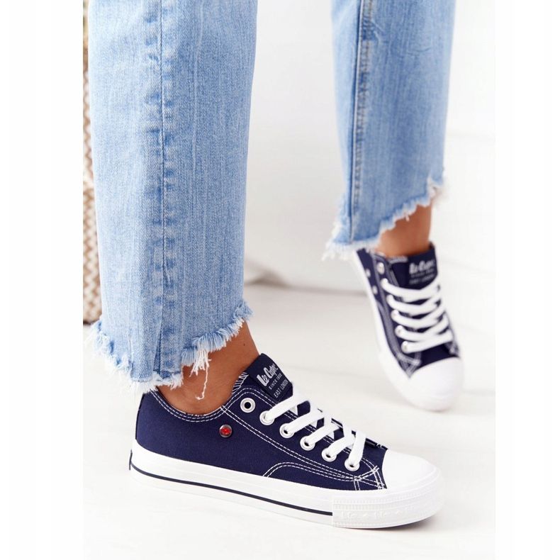 Naisten lenkkarit Lee Cooper LCW-21-31-0095L Navy Blue valkoinen tummansininen 1