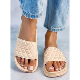 Naisten beige tossut 10-251 Beige 2