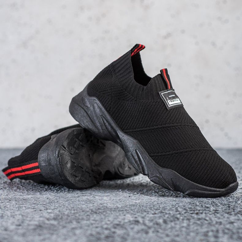 SHELOVET Muoti mustat Slip-On lenkkarit 1