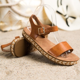 SHELOVET Mukavat ruskeat sandaalit 1