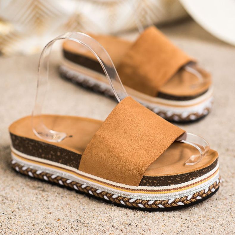 SHELOVET Mukavat mokkanahkatossut ruskea 1