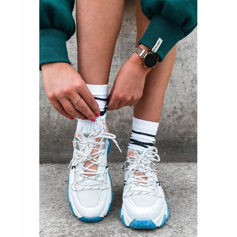 Urheilukengät, joissa on suuret pohjat GOE HH2N4034 Valkoinen-vaaleanpunainen 1