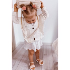 FR1 Lasten sandaalit, joissa punottu vaaleanpunainen Adella 1