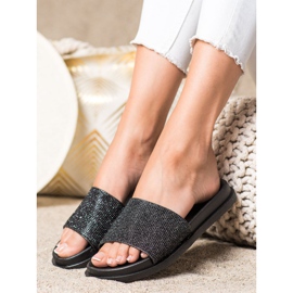 SHELOVET Kiiltävät mustat tossut 2