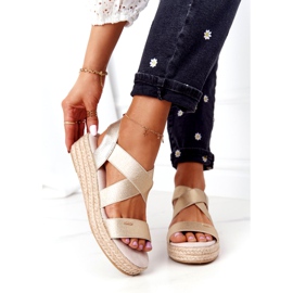 Big Star Kiila sandaalit, joissa on suuri riba HH274414 Golden kultainen 1