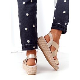 Big Star Kiila sandaalit, joissa on suuri riba HH274414 Golden kultainen 2