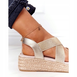 Big Star Kiila sandaalit, joissa on suuri riba HH274414 Golden kultainen 4