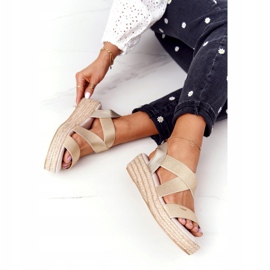 Big Star Kiila sandaalit, joissa on suuri riba HH274414 Golden kultainen 5