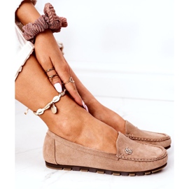 PS1 Naisten mokkanahkavaaleat vaaleanruskeat Madelyn beige 4