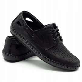 Polbut Mustat miesten avoimet mokkasiinikengät J69L 1