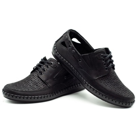 Polbut Mustat miesten avoimet mokkasiinikengät J69L 3