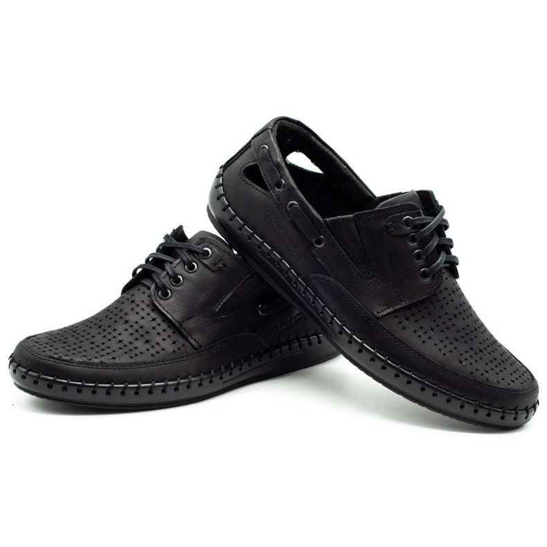 Polbut Mustat miesten avoimet mokkasiinikengät J69L 3