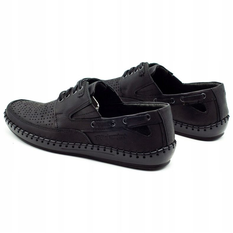 Polbut Mustat miesten avoimet mokkasiinikengät J69L 4