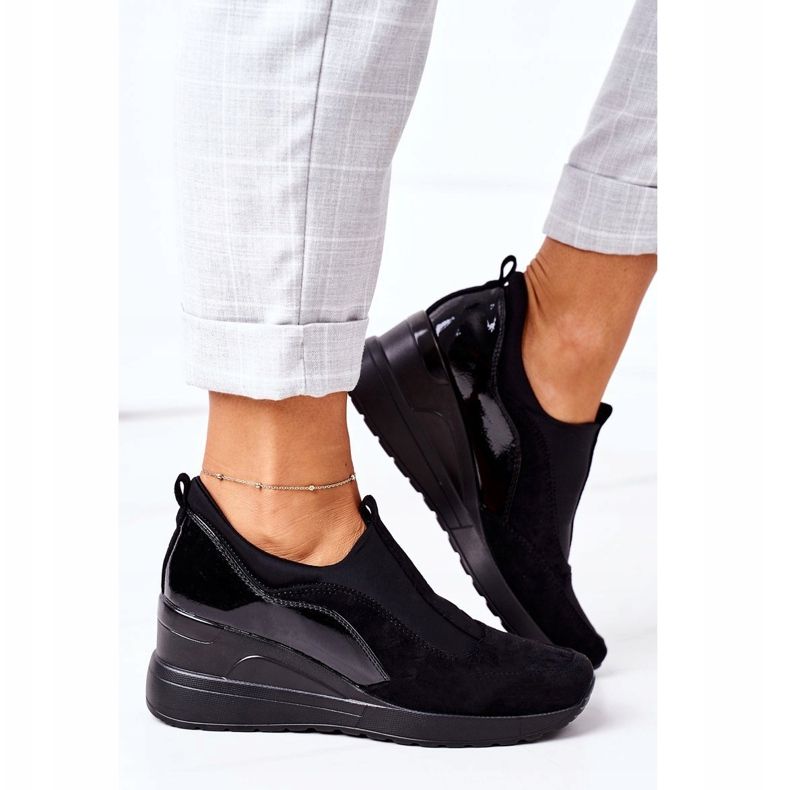 Vinceza 10593 Musta Slip On Wedge Tennarit 2