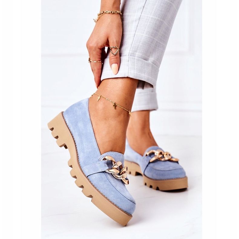 Mokkanahkakengät Lewski Shoes 3040 Blue sininen 2