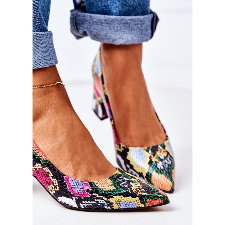 Lewski Shoes Nahkapumput, joissa käärmeenkuosi Lewski -kengät 2801 Värikäs monivärinen 1