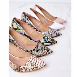 Lewski Shoes Satiinipumput, joissa eläinkuvio Lewski -kengät 2801 hopea 1