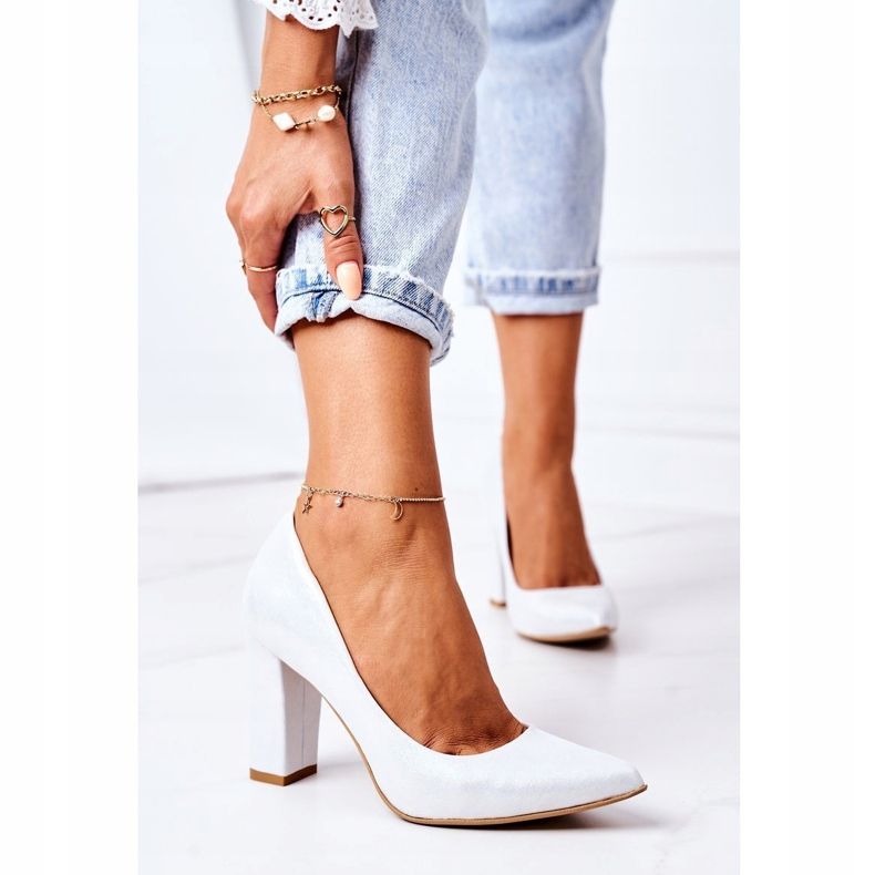 Lewski Shoes Satiinipumput, joissa eläinkuvio Lewski -kengät 2453 hopea 2