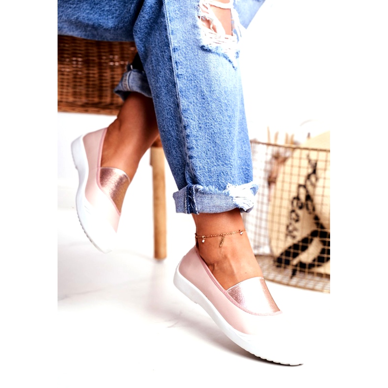 LU BOO Tennarit Slip On Slip-on Tennarit Pink Justy vaaleanpunainen 3