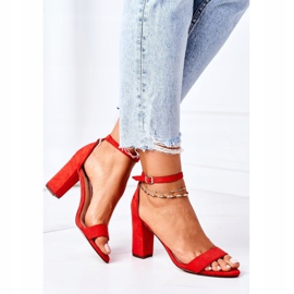 PS1 Punaiset Firenzen mokkanahkaiset sandaalit baarissa punainen 1