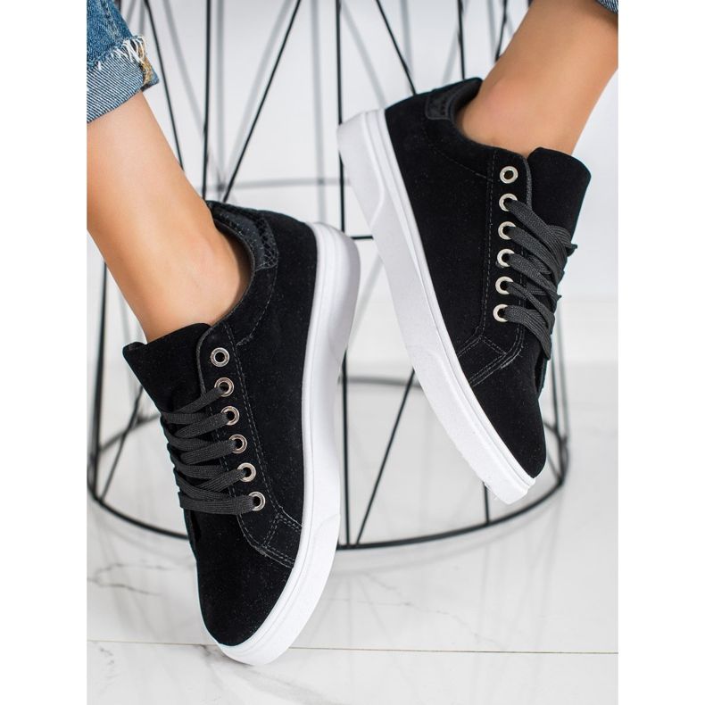 SHELOVET Mokkanahkaiset lenkkarit musta 1