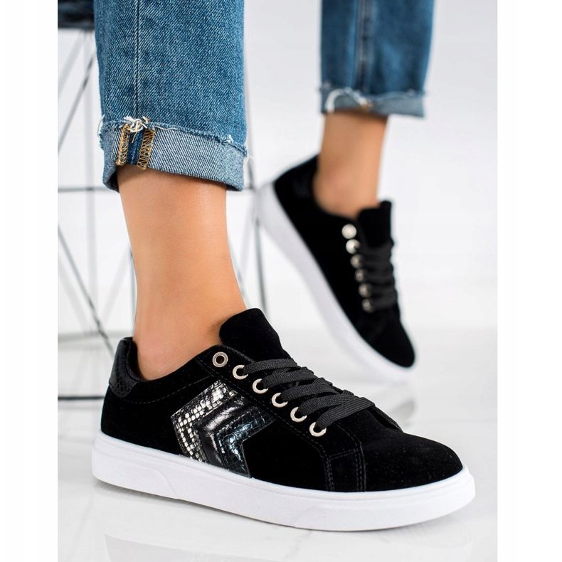 SHELOVET Mokkanahkaiset lenkkarit musta 2