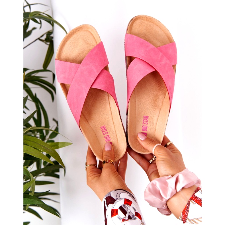 Nahkaprofiilitossut Big Star HH274597 Fuchsia vaaleanpunainen 1